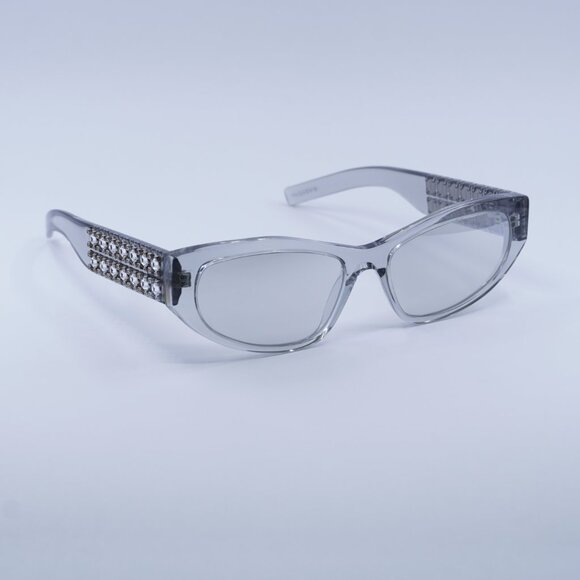 ?️ New Givenchy GV40078I 20C Sunglasses - Transparent/Silver with Studs Frame main image 8